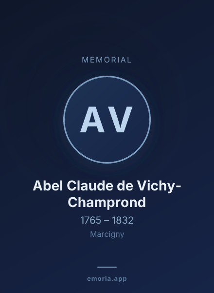 Memorial portrait of Abel Claude de Vichy-Champrond