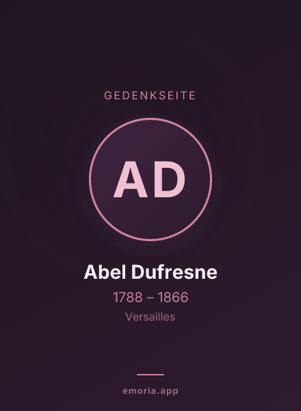 Gedenkportrait von Abel Dufresne