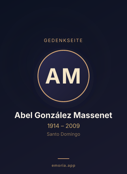 Gedenkportrait von Abel González Massenet