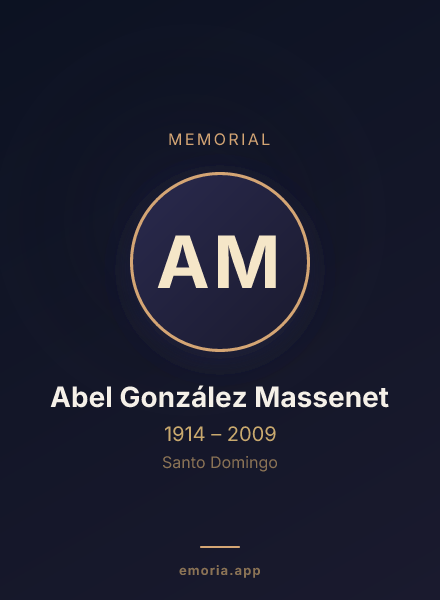 Memorial portrait of Abel González Massenet