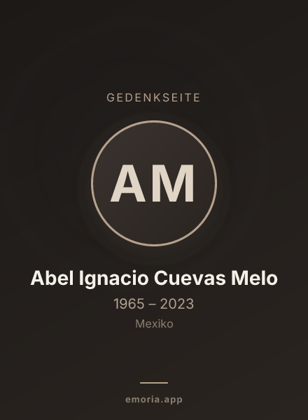 Gedenkportrait von Abel Ignacio Cuevas Melo