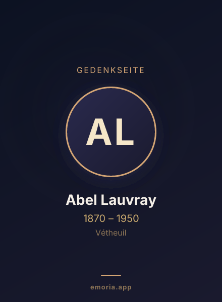 Gedenkportrait von Abel Lauvray