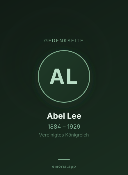 Gedenkportrait von Abel Lee