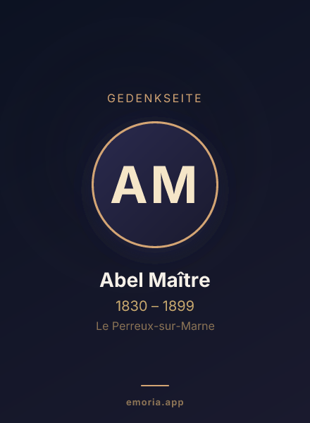 Gedenkportrait von Abel Maître
