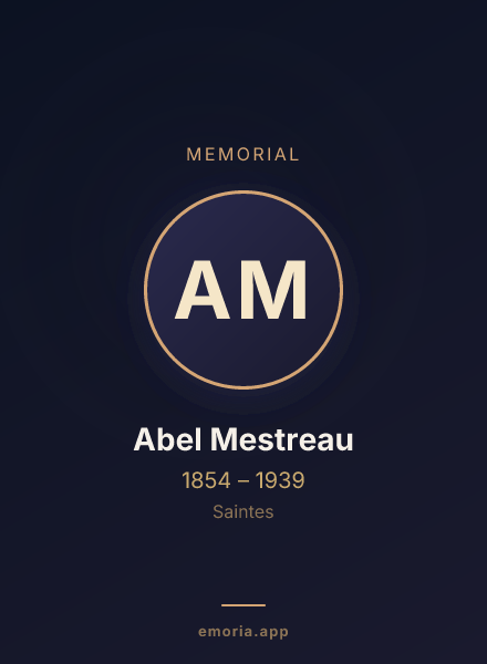 Memorial portrait of Abel Mestreau