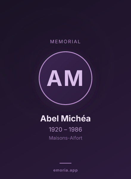 Memorial portrait of Abel Michéa