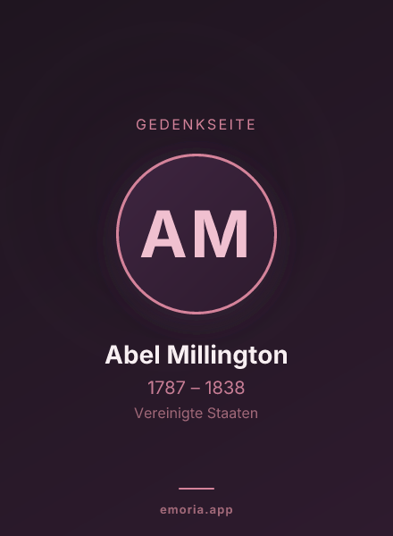 Gedenkportrait von Abel Millington