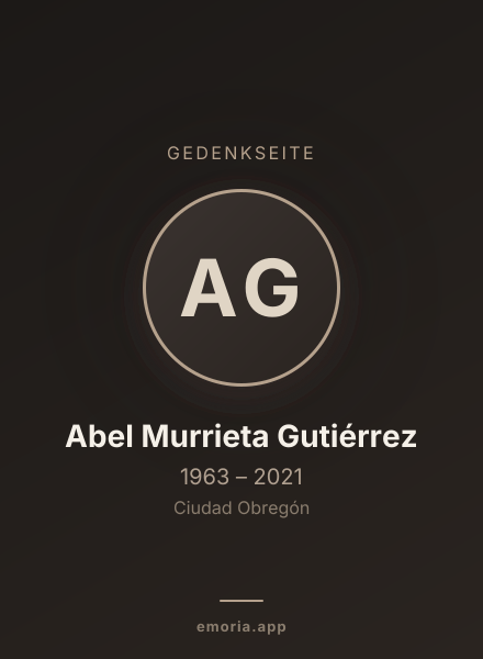 Gedenkportrait von Abel Murrieta Gutiérrez