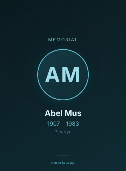 Memorial portrait of Abel Mus