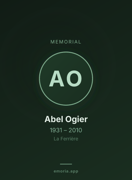 Memorial portrait of Abel Ogier