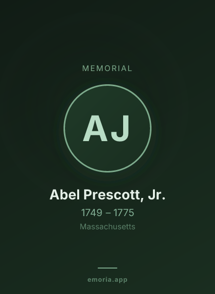 Memorial portrait of Abel Prescott, Jr.