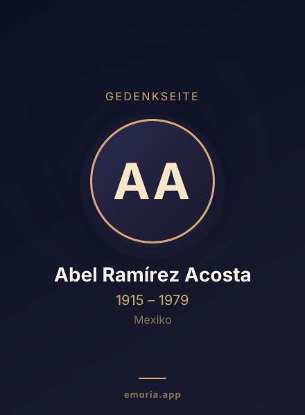 Gedenkportrait von Abel Ramírez Acosta