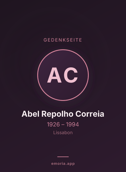 Gedenkportrait von Abel Repolho Correia