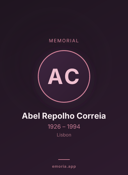 Memorial portrait of Abel Repolho Correia