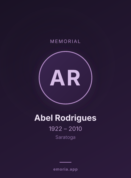 Memorial portrait of Abel Rodrigues