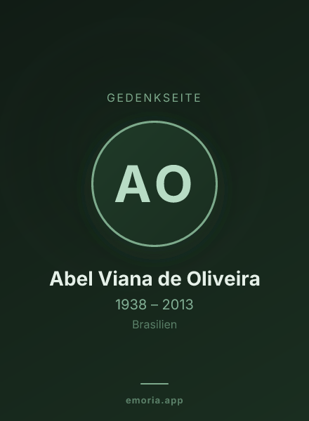 Gedenkportrait von Abel Viana de Oliveira