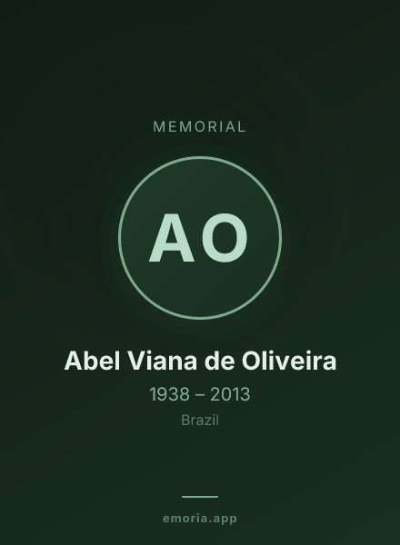 Memorial portrait of Abel Viana de Oliveira