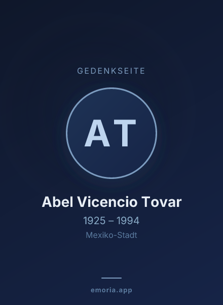 Gedenkportrait von Abel Vicencio Tovar