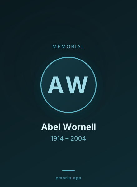 Memorial portrait of Abel Wornell
