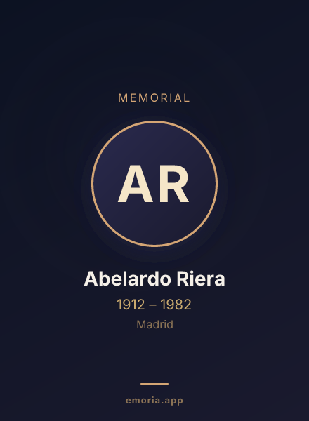 Memorial portrait of Abelardo Riera