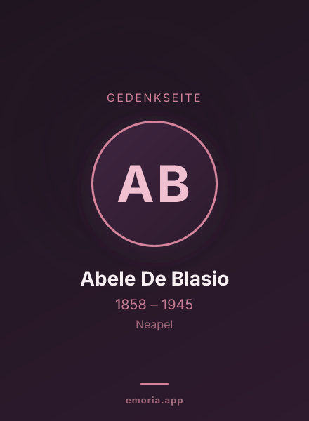 Gedenkportrait von Abele De Blasio