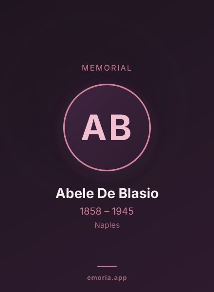 Memorial portrait of Abele De Blasio