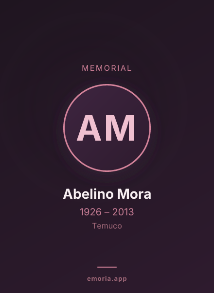 Memorial portrait of Abelino Mora