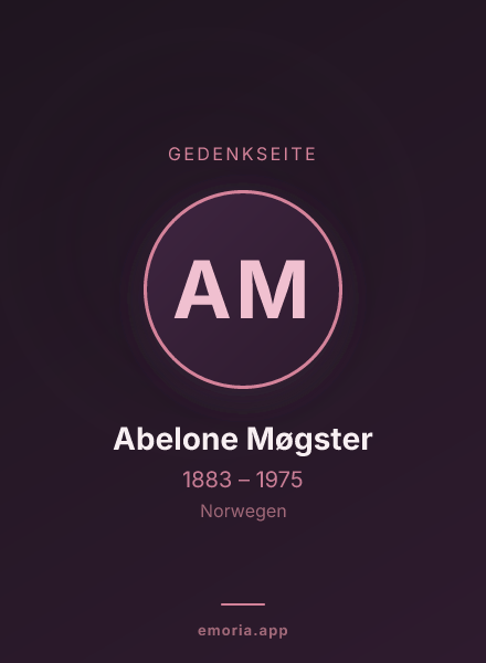 Gedenkportrait von Abelone Møgster