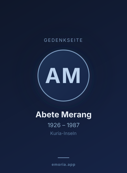 Gedenkportrait von Abete Merang