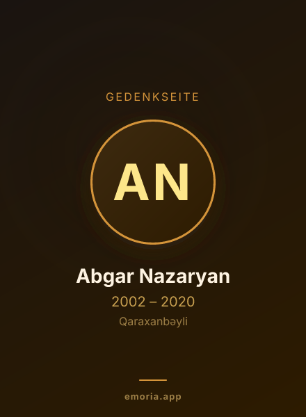 Gedenkportrait von Abgar Nazaryan