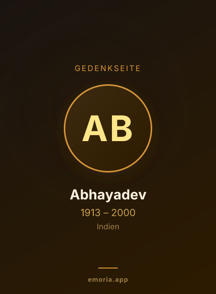 Gedenkportrait von Abhayadev