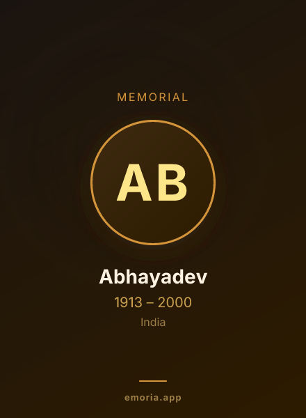 Memorial portrait of Abhayadev