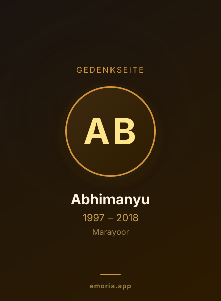 Gedenkportrait von Abhimanyu