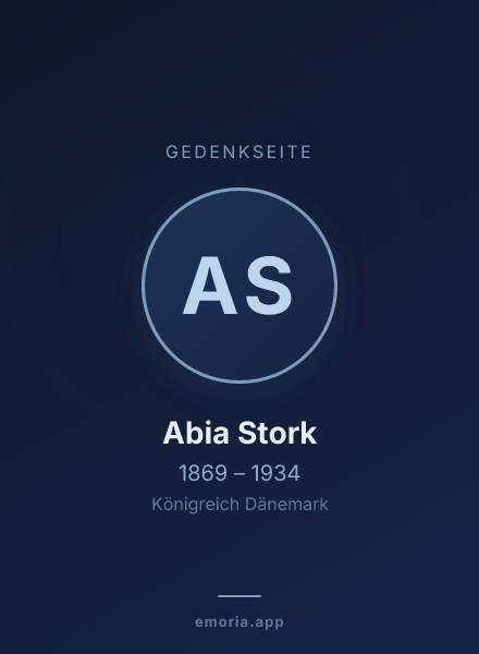 Gedenkportrait von Abia Stork