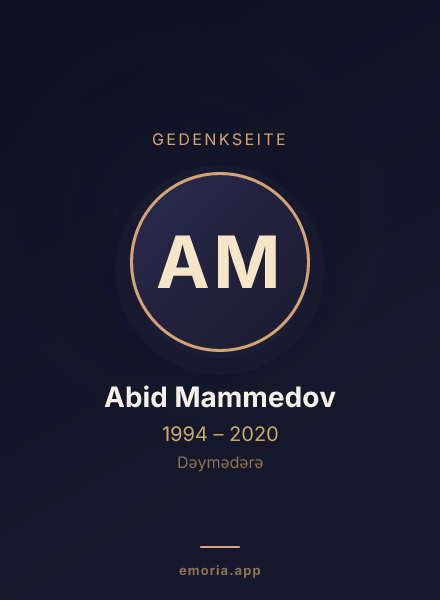 Gedenkportrait von Abid Mammedov