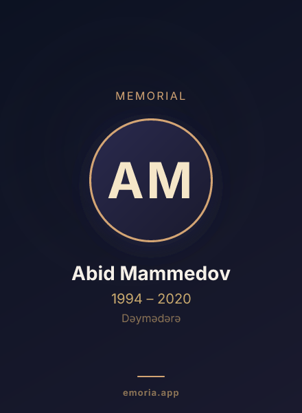 Memorial portrait of Abid Mammedov