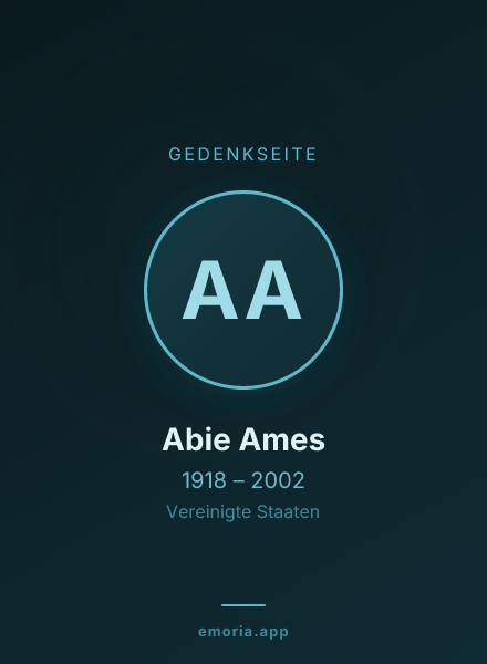 Gedenkportrait von Abie Ames