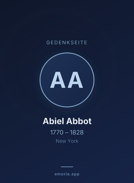 Gedenkportrait von Abiel Abbot