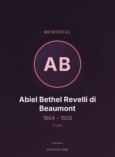 Memorial portrait of Abiel Bethel Revelli di Beaumont
