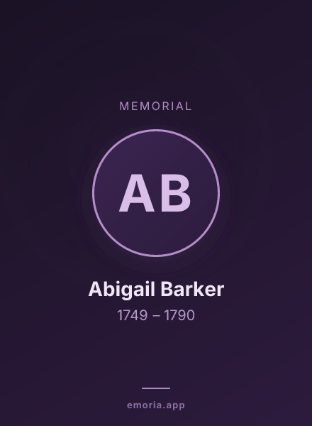 Memorial portrait of Abigail Barker
