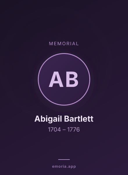 Memorial portrait of Abigail Bartlett