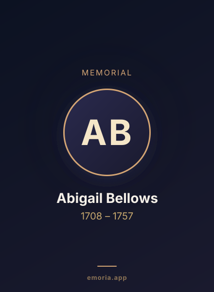 Memorial portrait of Abigail Bellows