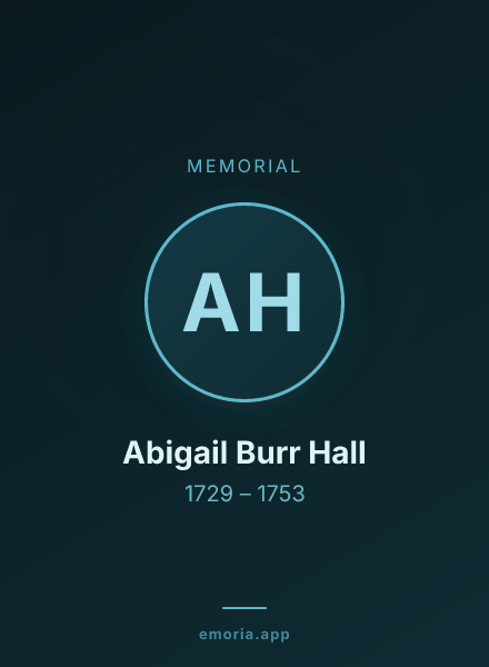 Memorial portrait of Abigail Burr Hall