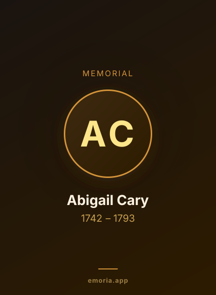 Memorial portrait of Abigail Cary