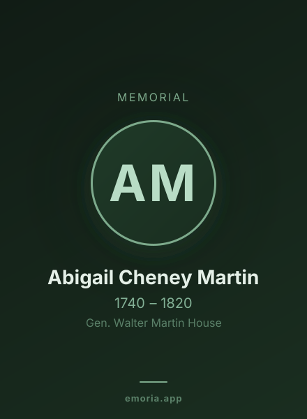 Memorial portrait of Abigail Cheney Martin