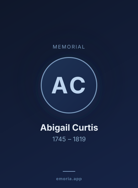 Memorial portrait of Abigail Curtis
