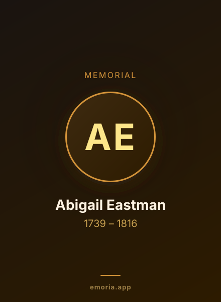 Memorial portrait of Abigail Eastman
