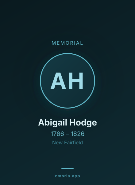 Memorial portrait of Abigail Hodge