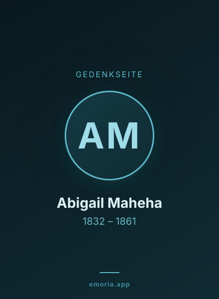 Gedenkportrait von Abigail Maheha
