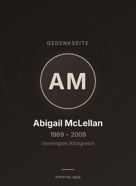 Gedenkportrait von Abigail McLellan
